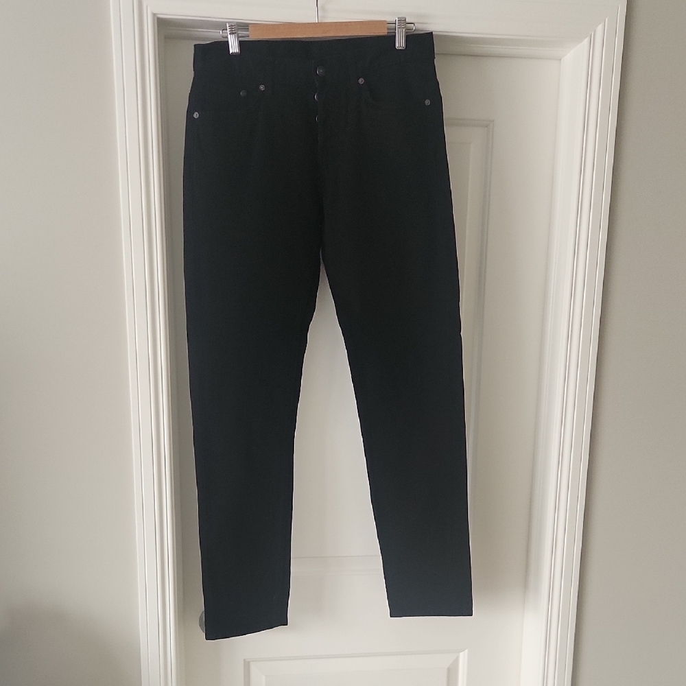 H&M Charcoal Button-Fly Denim